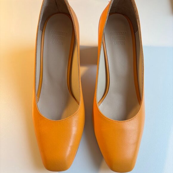 Maryam Nassir Zadeh Leather Block Heel Pumps - Picture 10 of 11